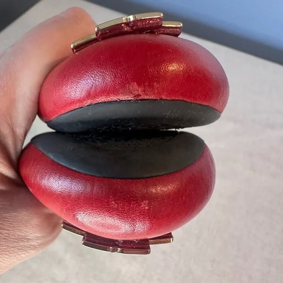 Tory Burch Red Flats with Gold Logo - Picture 7 of 9